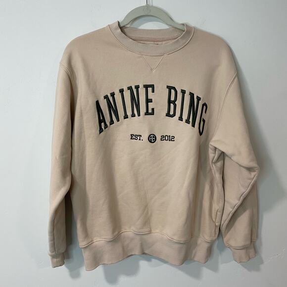 Anine Bing Cream Sweatshirt - Picture 1 of 9